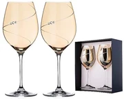 Diamante Silhouette Amber poháre na víno 470 ml, 2 ks
