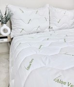 Letný set paplón + vankúš Aloe Vera Green – 100 g/m², mikrovlákno Veľkosť: 90x130/45x65 cm