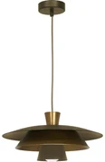 Luminex Luster na lanku PLATO 1xE27/15W/230V mosadz/zlatá LU3170