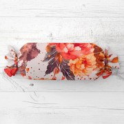 Biante Vankúš valec bonbon Sandra SA-600 Veľké červeno-ružovo-oranžové kvety pivonky na bielom 15x40 cm