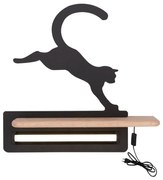 LED Detské nástenné svietidlo s poličkou JUMPING CAT LED/5W/230V