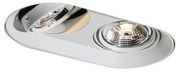 Okrúhle zapustené bodové svetlo biele GU10 70 mm 2-svetlo - Hubs
