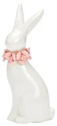 Keramický zajko ROSE BUNNY 18 cm biely