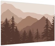 Obraz - Hnedé pohorie N⁰2 (90x60 cm)