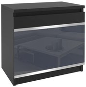 Nočný stolík  Belini čierny / šedý  BH SN1/1/B/B/4S/0