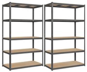 Súprava 2 regálov 120x200x60 cm GLR060G02