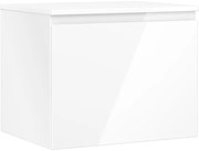 Mexen Orio, kúpeľňová skrinka 60 cm s hornou časťou, 1 zásuvka, biela lesklá, 91A10-06047-1-BFC00