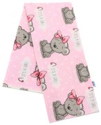 Flanelová plienka s potlačou New Baby ružová It's a GIRL