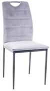 Jedálenská stolička Rip Velvet, svetlo sivá