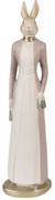 Dekorácia králičia slečna v ružových šatách - 8*7*28 cm