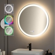 Brilagi- LED RGBW stmievateľné vyhrievané zrkadlo s podsvietením AVA PRO LED/18W/230V pr. 60 cm IP44