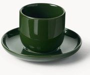 Porcelánové šálky na kávu's podšálkami Nessa, 4 ks