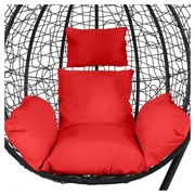 Vankúš na závesné hojdacie kreslo - červený