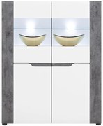 Skriňa Brando B04 Biela/Betón