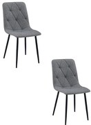 Set dvoch jedálenských stoličiek LIBRA tmavosivé / čierne nohy (2 ks)