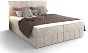 Manželská posteľ  Boxspring 140 cm Barack (béžová) (s matracom a úložným priestorom). Vlastná spoľahlivá doprava až k Vám domov. 1046385