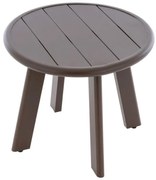 Garthen 70690 Okrúhly hliníkový stolík, tmavohnedý
