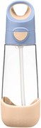 Fľaša na pitie so slamkou 600 ml - broskyňová