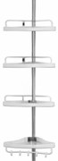 Deuba Teleskopický regál do sprchy DELMO, 92-306 cm, biela