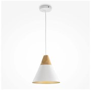 Maytoni P359-PL-01-W -Luster na lanku BICONES 1xE27/60W/230V pr. 22cm biela/béžová