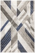 Koberec Kandy N405A geometrický, sivý / granátový