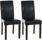 Jedálenská stolička Inn, nohy tmavo hnedé (SET 2 ks) - Čierna