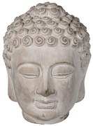 Dekorácie šedá hlava Budhu S- 13*14*17 cm