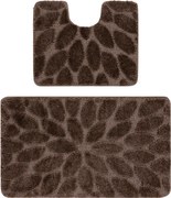 Sada kúpeľňových koberčekov SUPREME STONES kamienky, hnedá