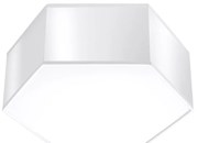 Stropné svietidlo Sunde, 1x biele plastové tienidlo, (biely plast)