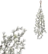 Umelá previsnutá vetva Smrekovca so šiškami, 100 cm, srienistá