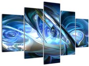 Obraz modrých fraktálov (150x105 cm)