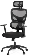 Kancelárska ergonomická stolička GRANT - sieť, látka, čierna