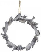 Kovový závesný venček s kvietkami - Ø 13 cm