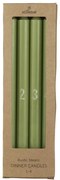 Ib Laursen Adventné sviečky 1-4 Dusty Green – set 4 ks