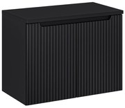 Závěsná skříňka pod umyvadlo Nova Black II s deskou 80 cm černá