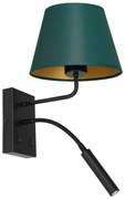 Nástenná lampa ARDEN 1xE27/60W+1xG9/8W/230V zelená/zlatá