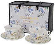Porcelánová šálka na nohe s podšálkou Royal Melody 250 ml sada 2ks