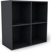 Nástenný regál so 4 priehradkami Jerry, grafit%