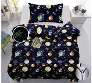 Svietiace bavlnené obliečky PLANETS tmavo modré Rozmer obliečky: 70 x 90 cm | 140 x 200 cm