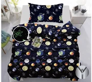 Svietiace bavlnené obliečky PLANETS tmavo modré Rozmer obliečky: 70 x 90 cm | 140 x 200 cm