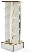 Stojan na knihy STORY, 600x600x1710 mm, biely