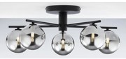 Jupiter 2048 - Prisadený luster PRATO 5xG9/14W/230V čierna/dýmovo sivá