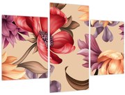 Obraz - Vintage kvety (90x60 cm)