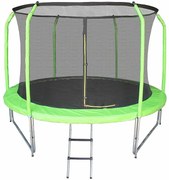 Trampolína COMFORT s rebríkom 244 cm zelená