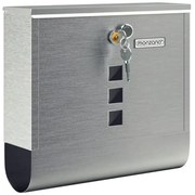 Monzana Poštová schránka s valcom na noviny POST, 30,5x10x33,5cm, strieborná