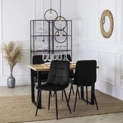 Jedálenská stolička Salva čierna velúr