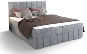 Manželská posteľ  Boxspring 140 cm Barack (svetlomodrá) (s matracom a úložným priestorom). Akcia -20%. Vlastná spoľahlivá doprava až k Vám domov. 1046381