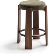 Zelená/v tmavo prírodnej farbe barová stolička z jaseňového dreva (výška sedadla 75 cm) Granite – Kave Home