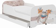 Wooden Toys Detská posteľ MIKI 140x70 MEDVEDÍK