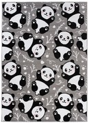 Detský koberec PINKY DE74A Panda sivý